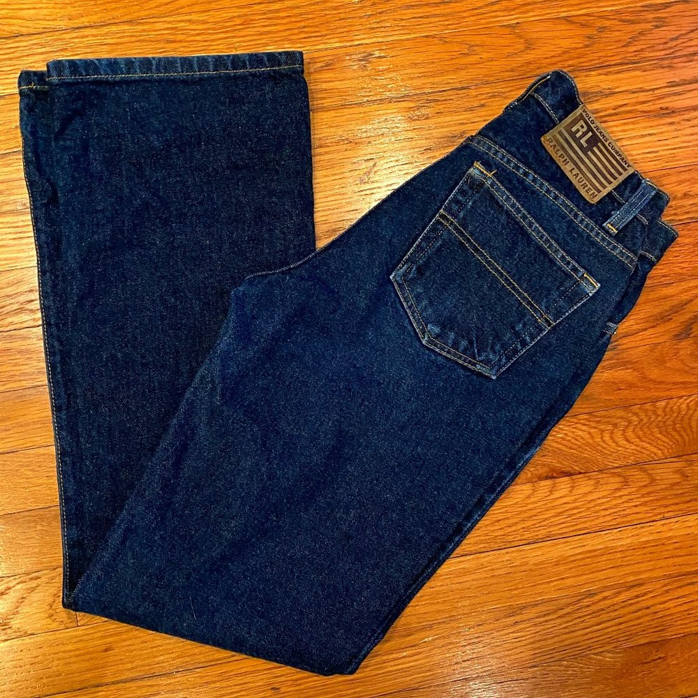 💸 3/$20 💸 Polo Jeans Co Ralph Lauren Vintage 90s Dark Blue Jeans